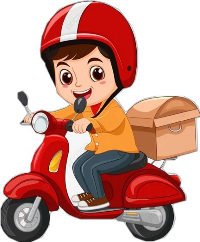 Hình chibi giao hàng đáng yêu