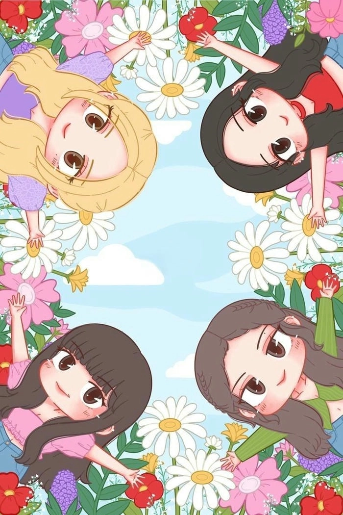 Hình nền BlackPink chibi cute cho điện thoại