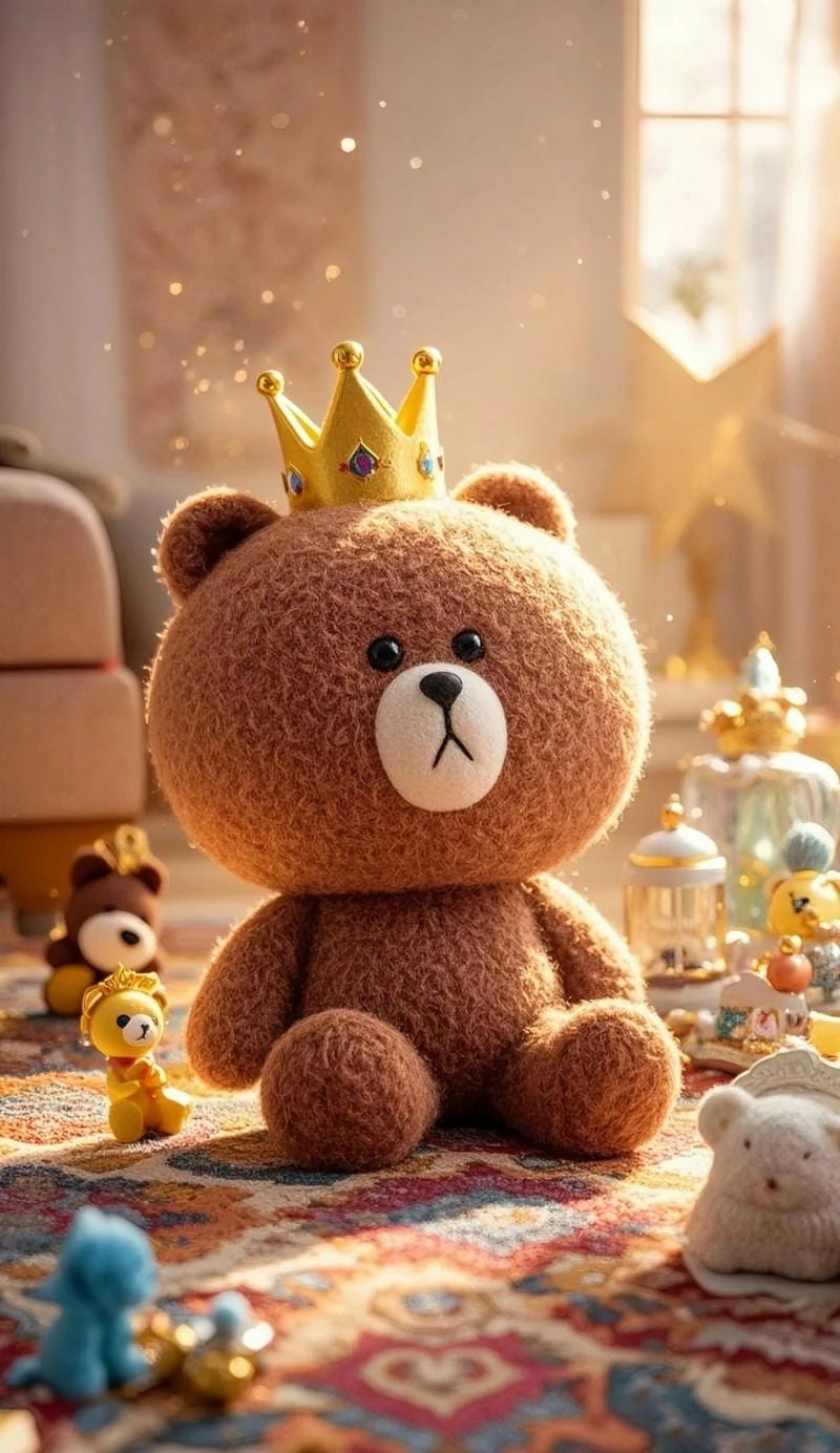 Hình nền Con Gấu Nâu cute đáng yêu