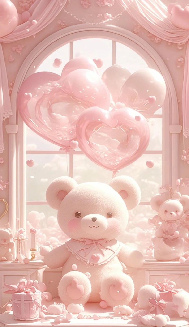 Hình nền Gấu Bông cute nhẹ nhàng