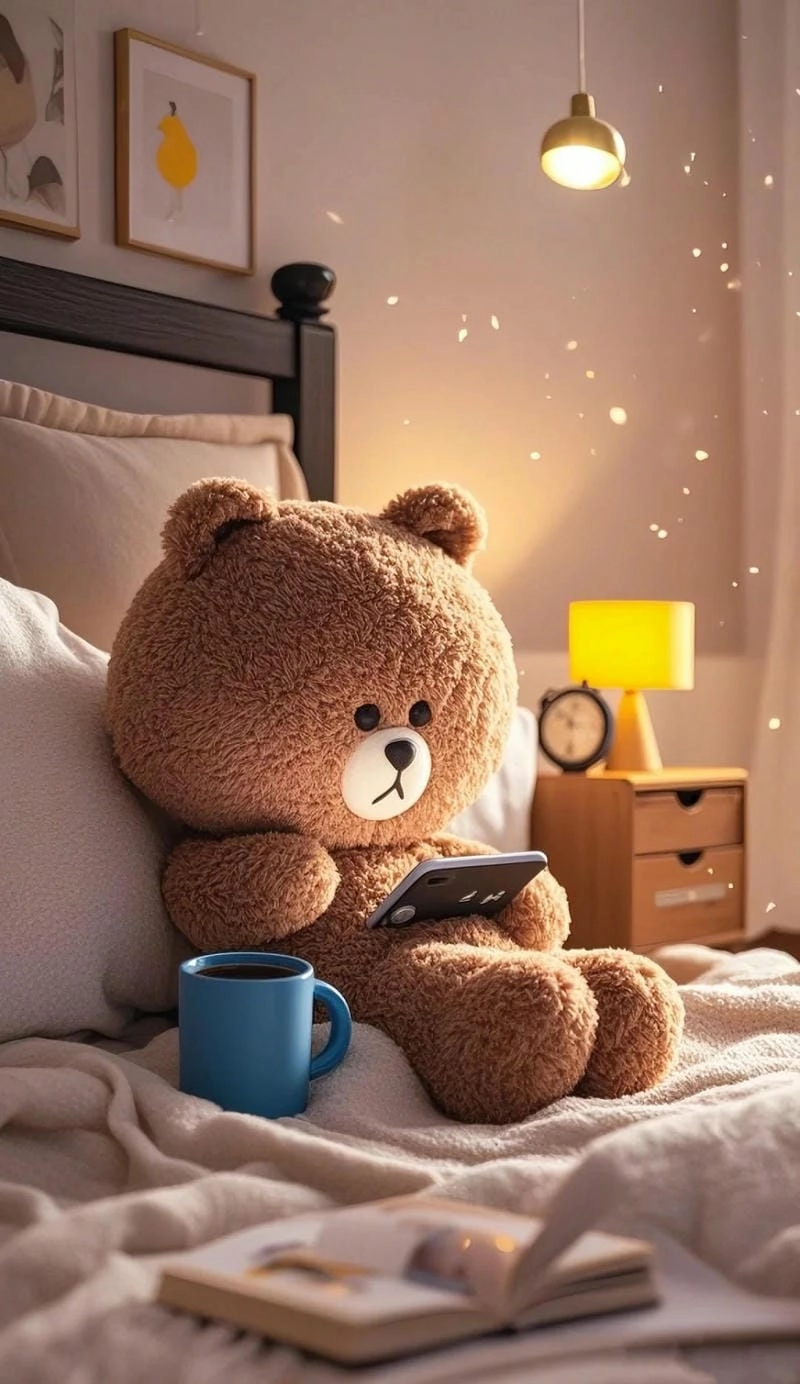 Hình nền Gấu Nâu chibi cute