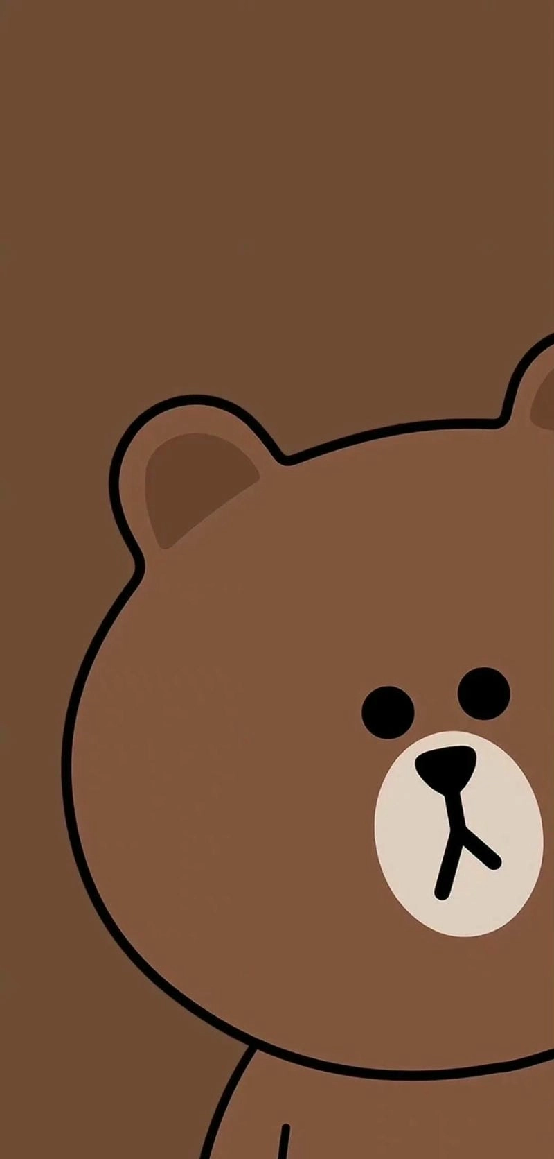 Hình nền Gấu Nâu cute màu nâu nhẹ