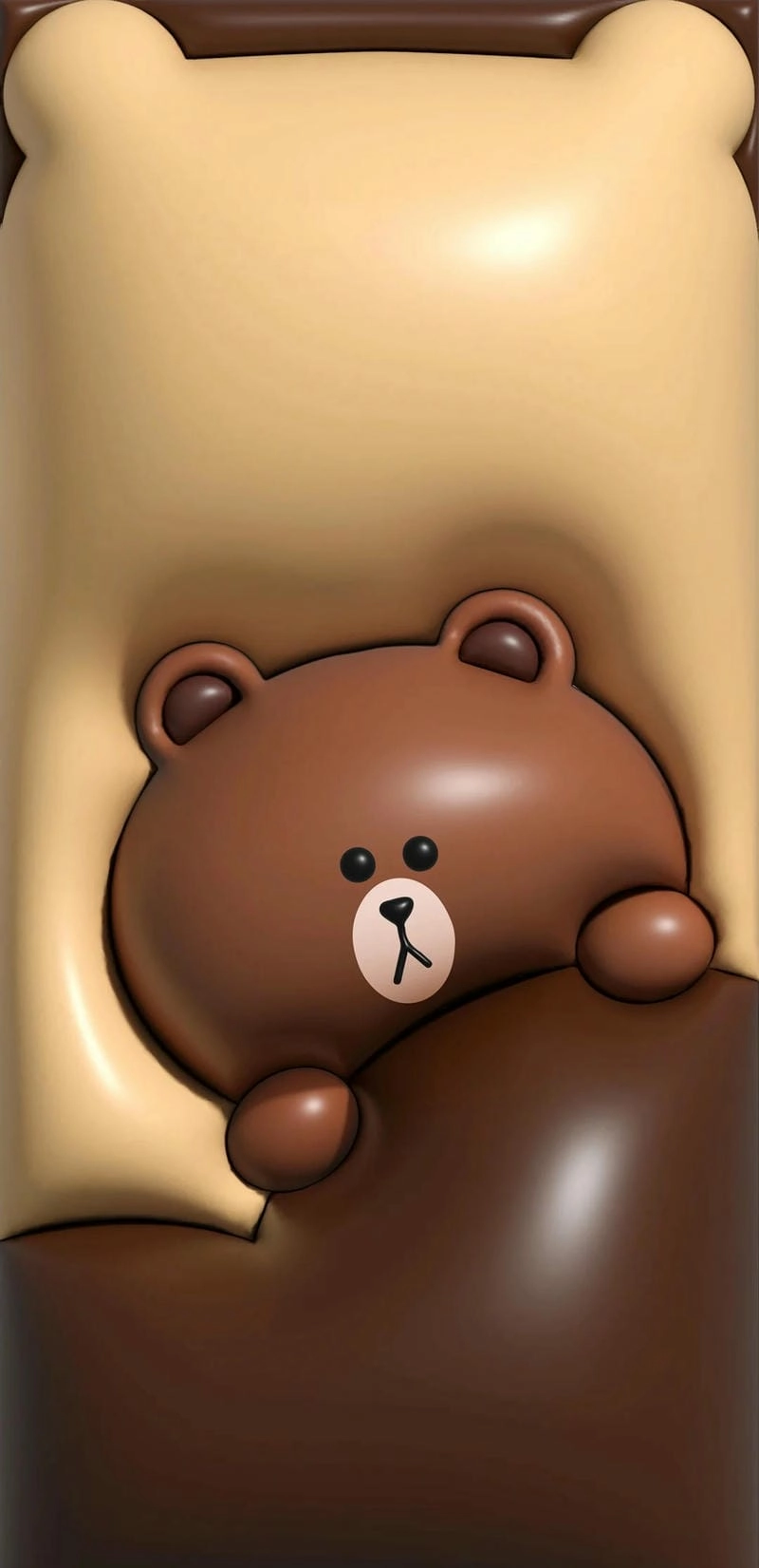 Hình nền Gấu Nâu cute thả thính