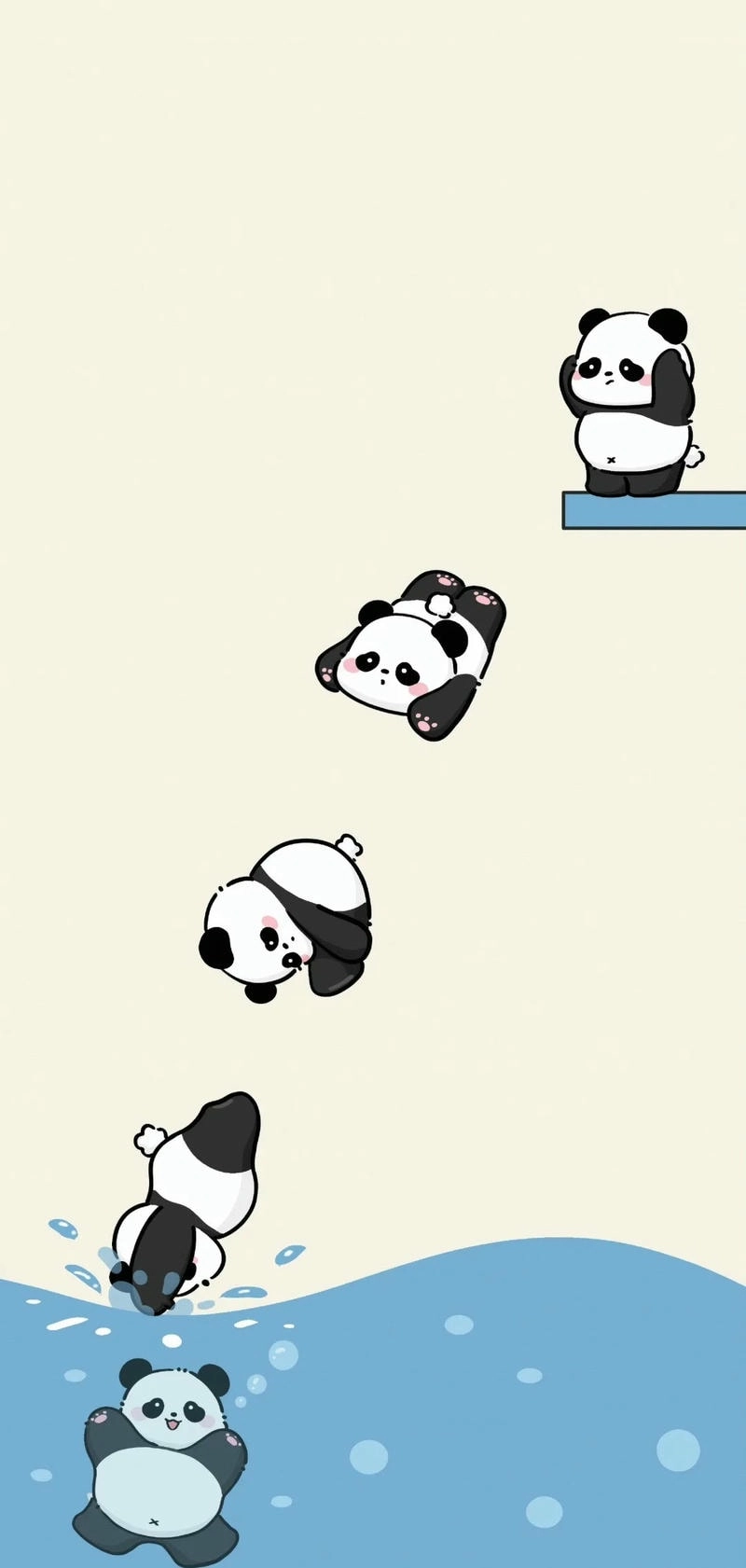 Hình nền Gấu Trúc cute phong cách hoạt hình