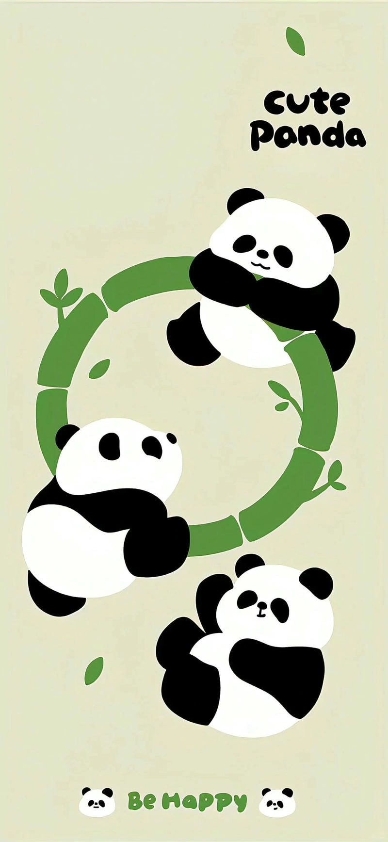 Hình nền Gấu Trúc ngủ cute cho điện thoại