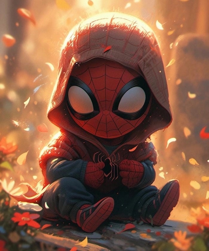 Hình nền Người Nhện cute chibi