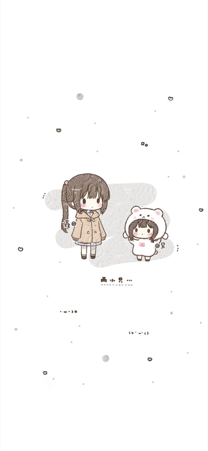 Hình nền chibi bạn thân nữ cute