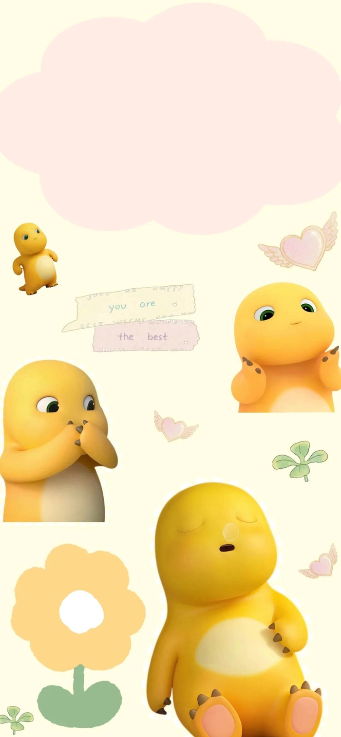 Hình nền con rồng cute 3D hoạt hình