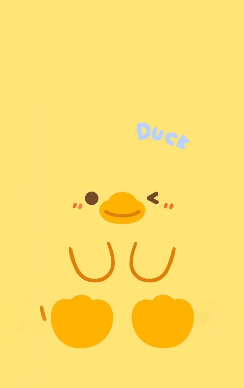 Hình nền con vịt vàng siêu cute trên điện thoại