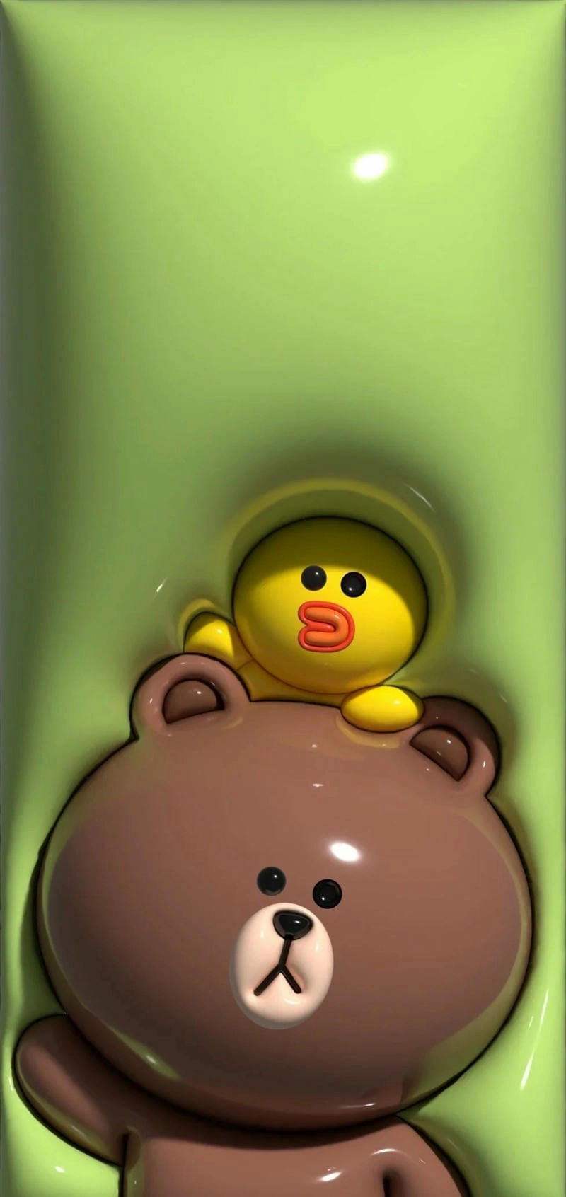 Hình nền cute Gấu Nâu cho iPhone