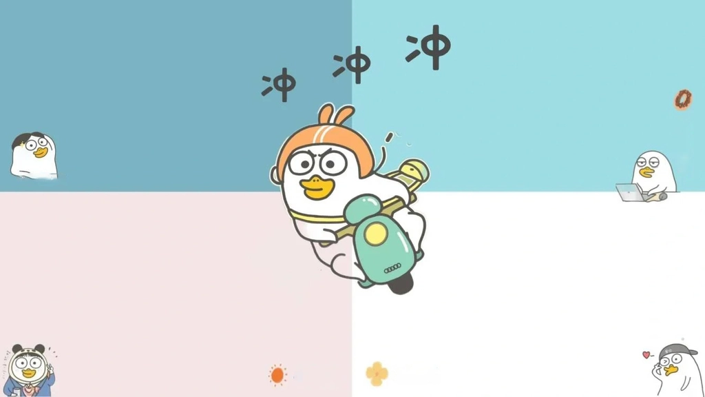 Hình nền cute con vịt dành cho desktop
