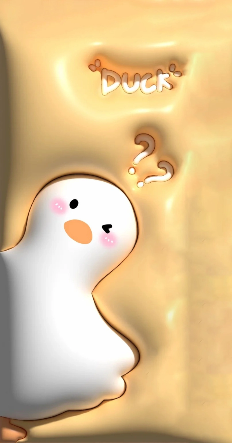 Hình nền cute con vịt vàng đẹp cho điện thoại