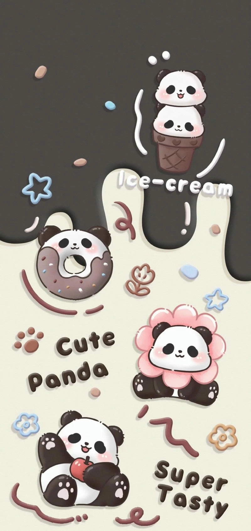 Hình nền đẹp cute Gấu Trúc cho điện thoại