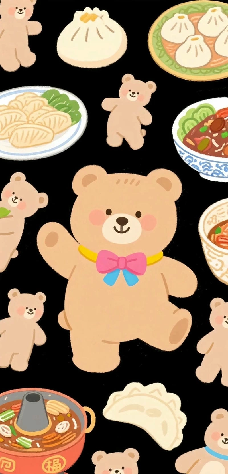 Hình nền điện thoại Gấu Bông cute 4K