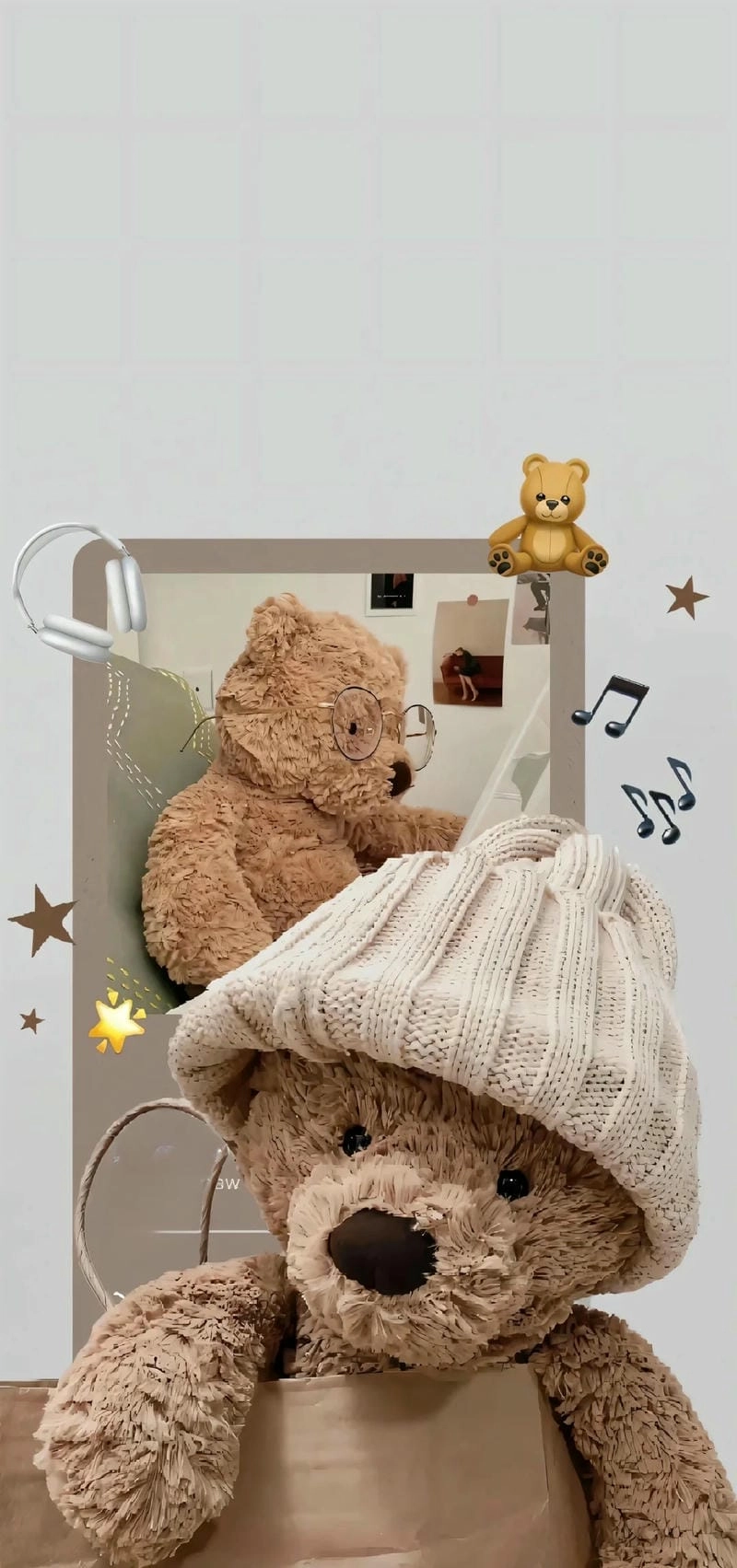 Hình nền điện thoại Gấu Bông cute lung linh