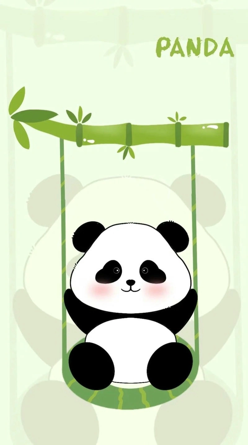 Hình nền điện thoại Gấu Trúc đỏ cute