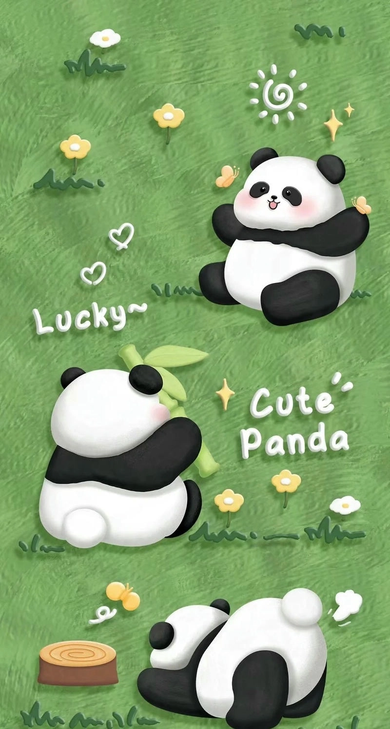 Hình nền điện thoại Gấu Trúc siêu yêu