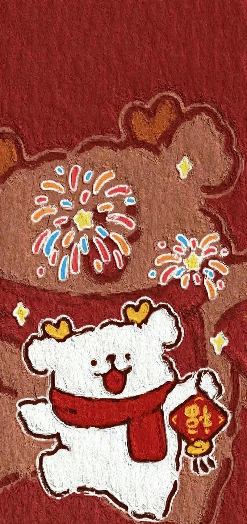 Hình nền điện thoại Tết chibi dễ thương