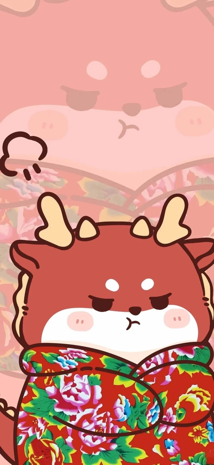 Hình nền điện thoại Tết con rồng cute