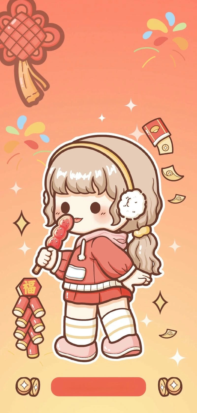 Hình nền điện thoại Tết cute mới nhất