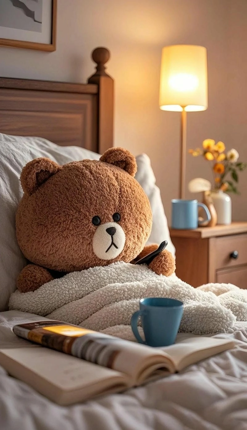 Hình nền điện thoại có Gấu Nâu dễ thương