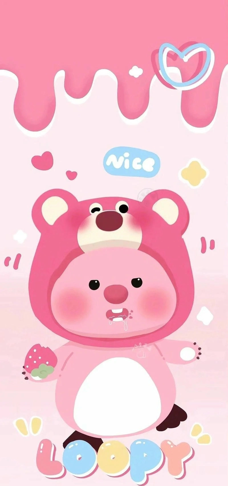 Hình nền điện thoại gấu Loopy pastel
