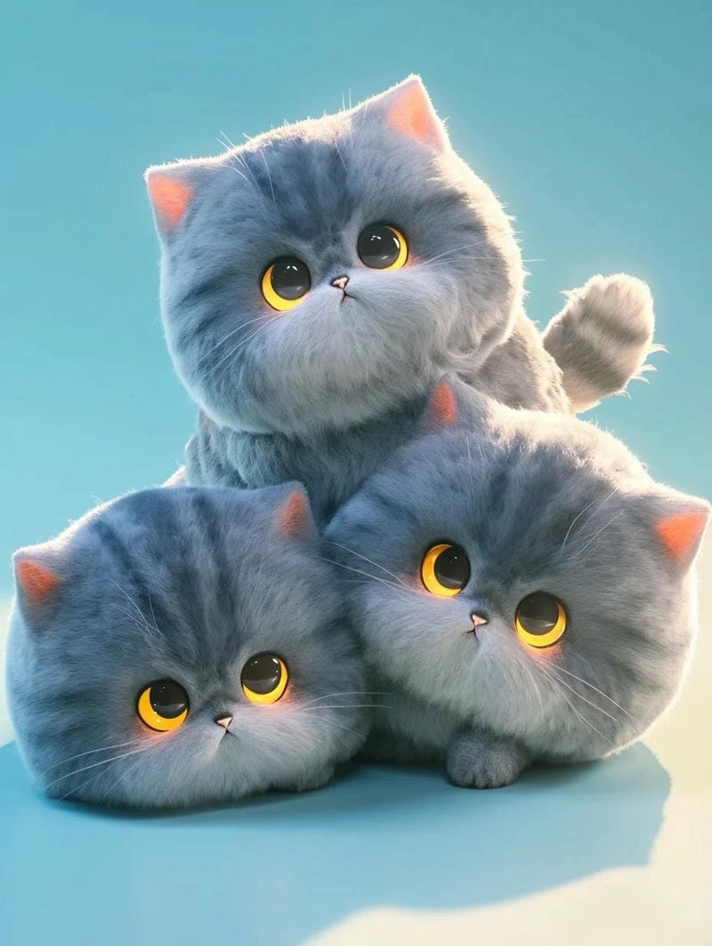 Hình nền điện thoại mèo cute phô mai que