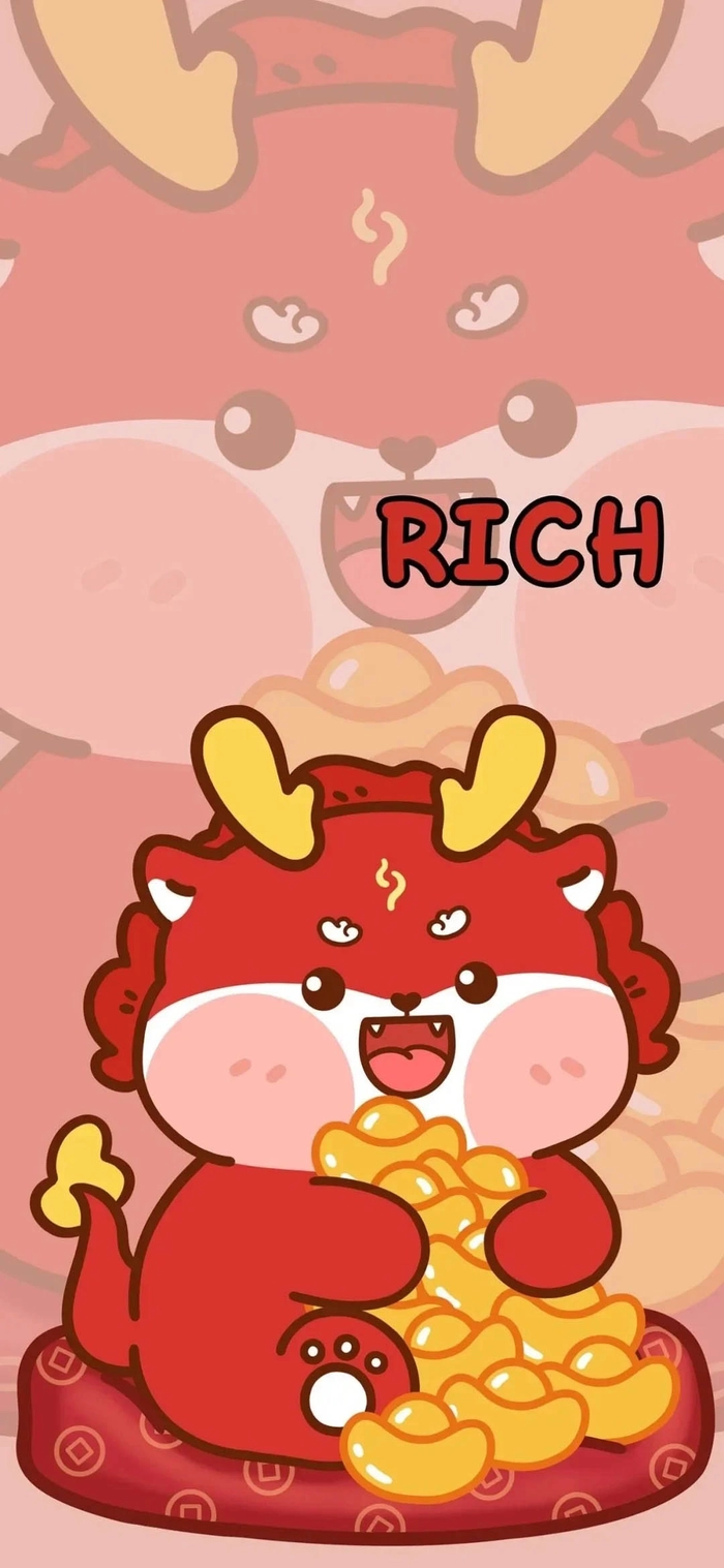Hình nền điện thoại rồng chibi cute