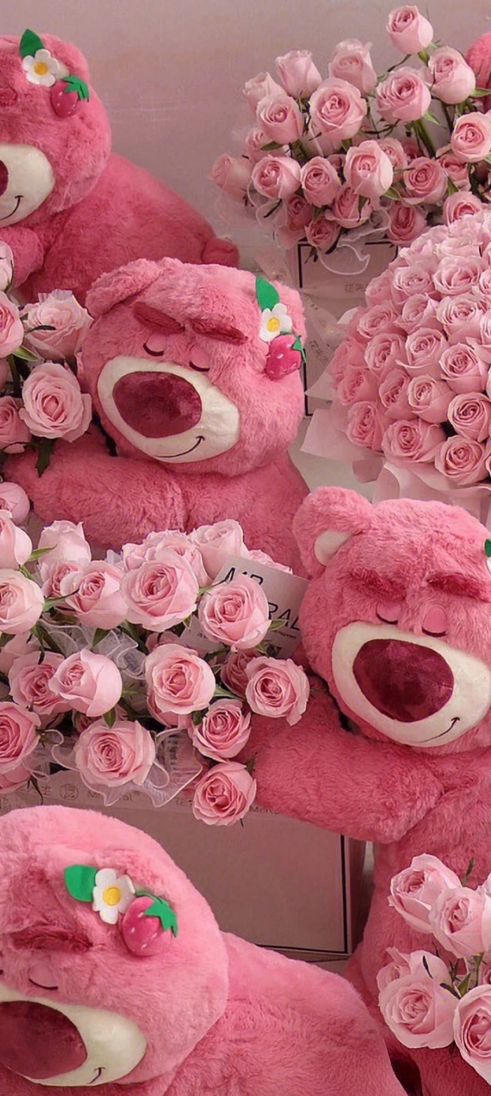Hình nền gấu Dâu Lotso cute dễ thương