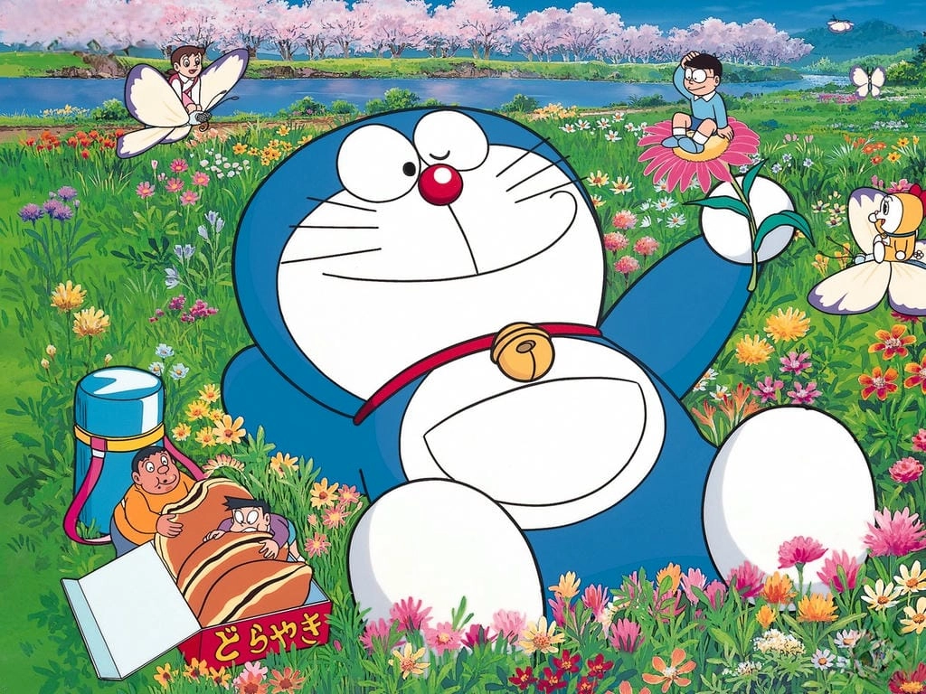 Hình nền laptop Doraemon cute tinh nghịch