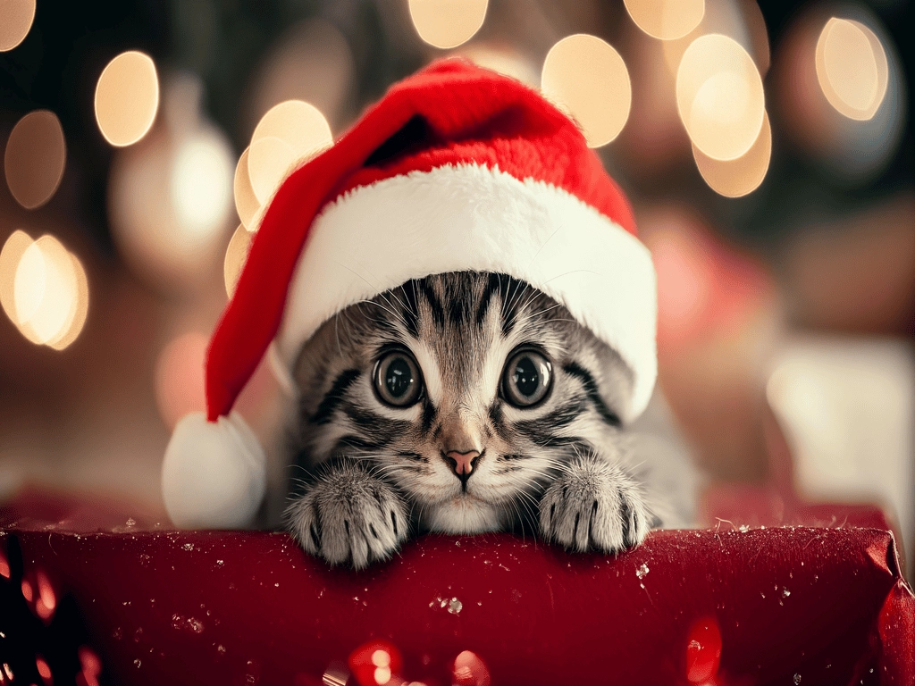 Hình nền máy tính bé mèo cute