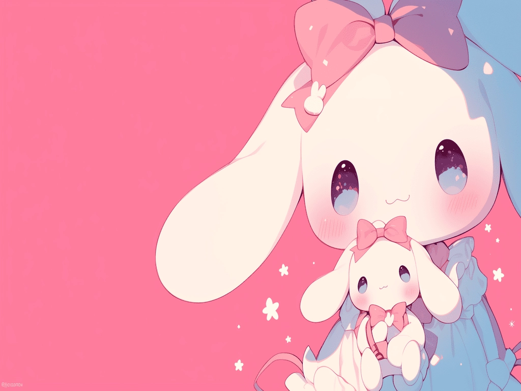 Hình nền máy tính màu hồng siêu cute