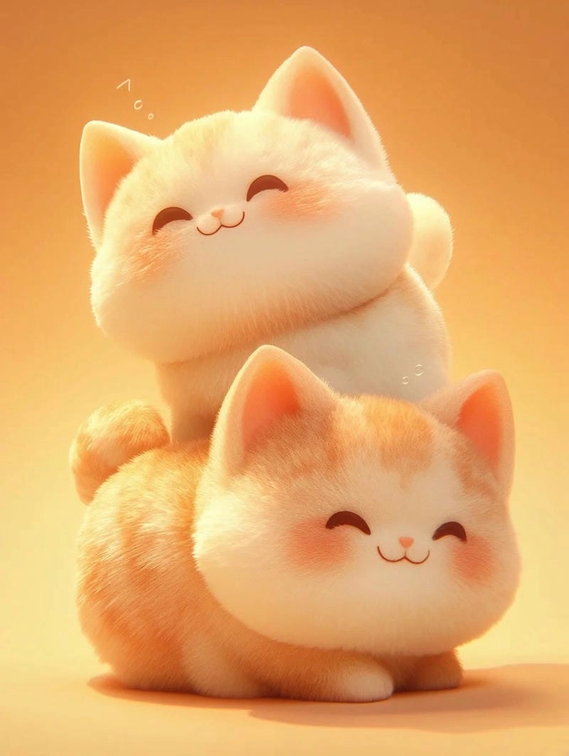 Hình nền mèo ú cute trên điện thoại