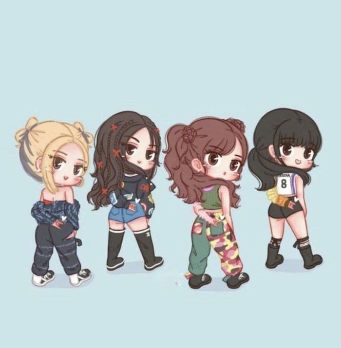 Hình nền paper doll BlackPink chibi