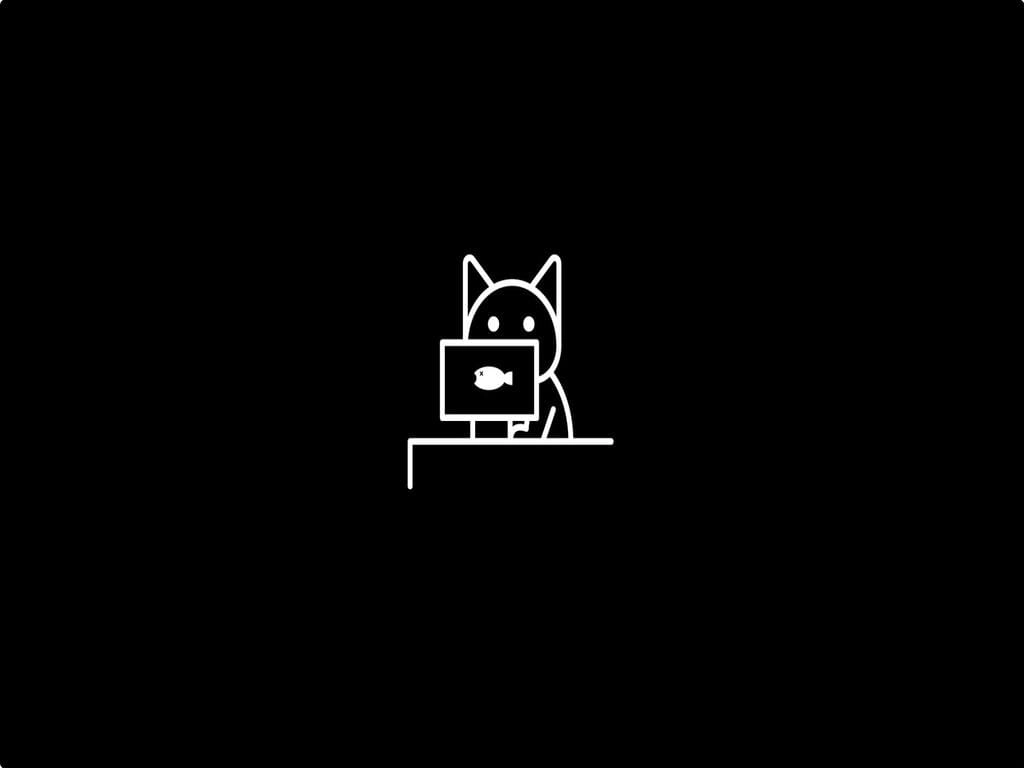 Hình nền tông đen cute dành cho PC