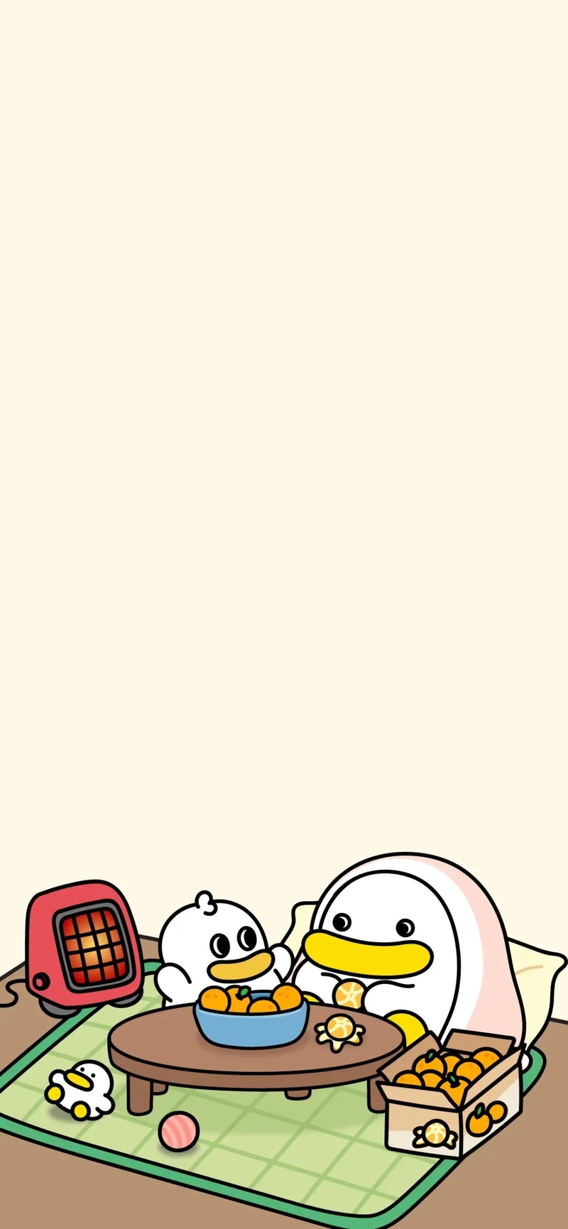 Hình nền vịt phô mai que cute cực ngộ nghĩnh