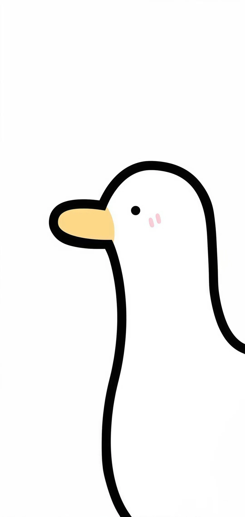 Hình nền vịt trắng cute tinh nghịch cho điện thoại