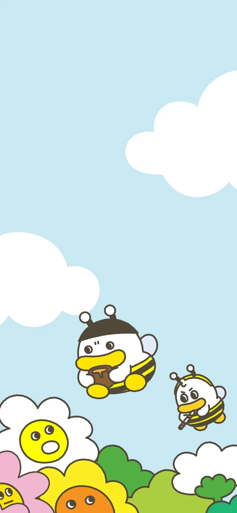 Hình nền vịt vàng cute dành cho smartphone