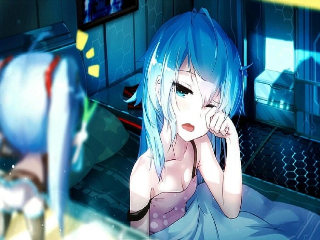 Hình nền xanh dương pastel chill