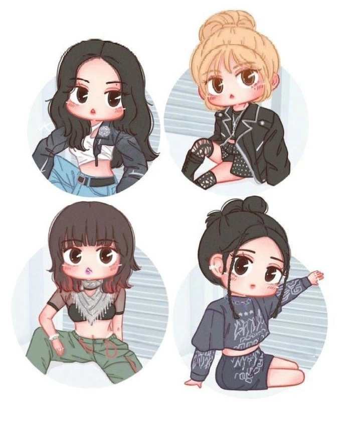 Hình vẽ BlackPink phong cách chibi cute