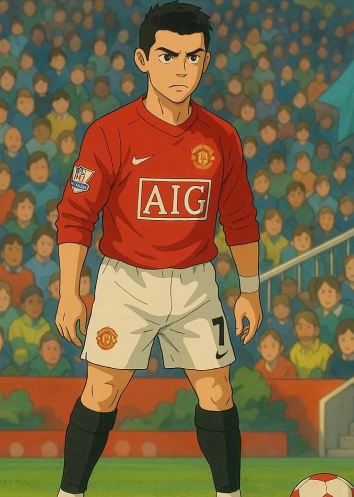 Hình vẽ Ronaldo chibi chân thực