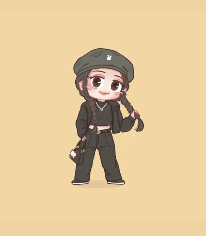 Jisoo chibi dễ thương làm hình nền điện thoại