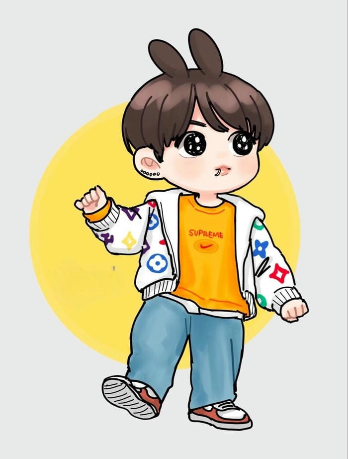 Jungkook BTS phiên bản chibi
