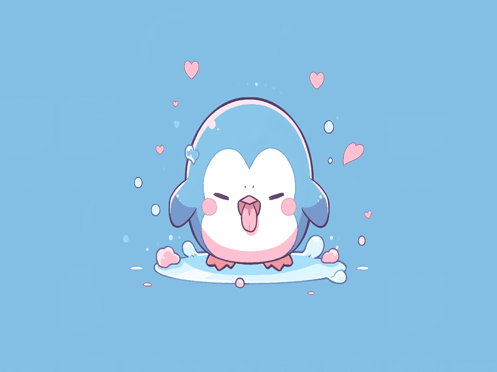 Mẫu nền cute cho máy tính xanh dương
