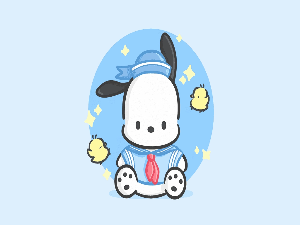 Nền laptop xanh dương cute nhẹ nhàng