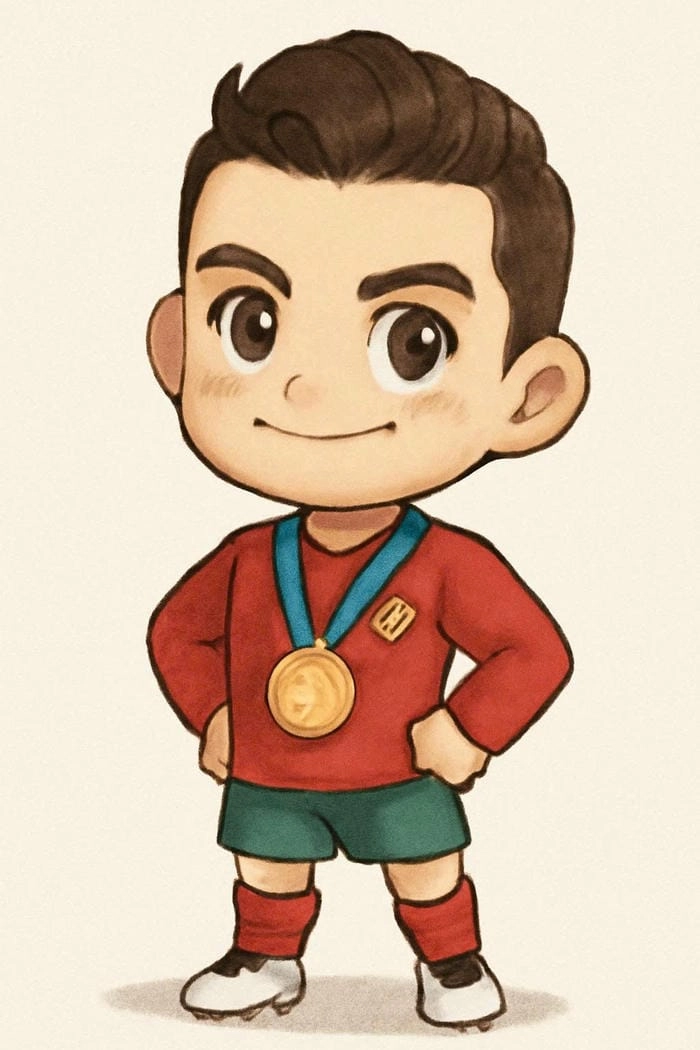Ronaldo chibi phong cách Nhật Bản