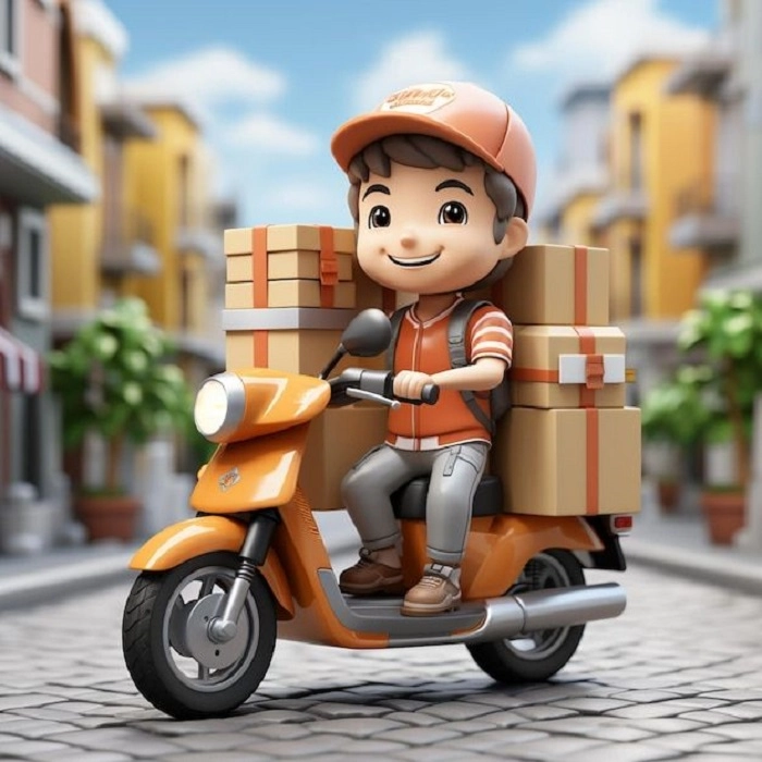 Shipper Grab chibi đáng yêu cho điện thoại