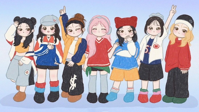 Album hình ảnh BABYMONSTER chibi cute dễ thương