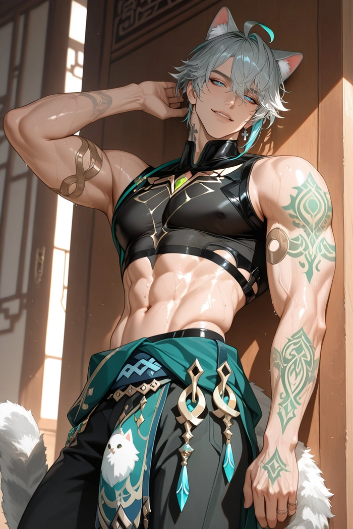 ~Ảnh Alhaitham anime 6 múi