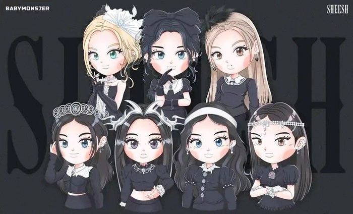Ảnh BABYMONSTER chibi cực xinh cho fan Kpop